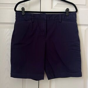 Lands’ End Navy Chino Mid Rise Shorts 10P